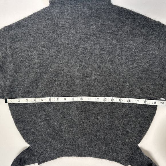 Wilfred Lorin Sweater Gray Alpaca Blend Tie Waist Turtleneck Size S - Picture 12 of 12